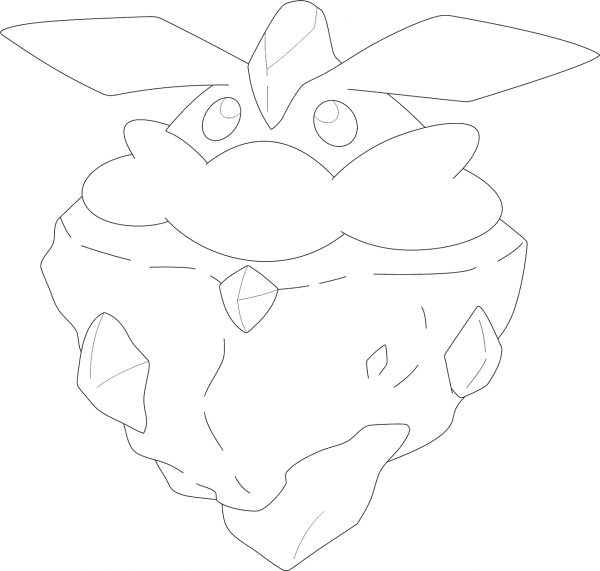 Carbink coloring page image