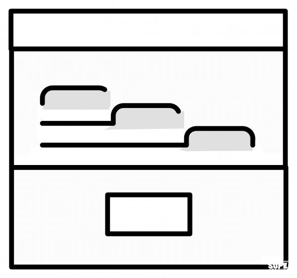 Card File Box Emoji coloring page image