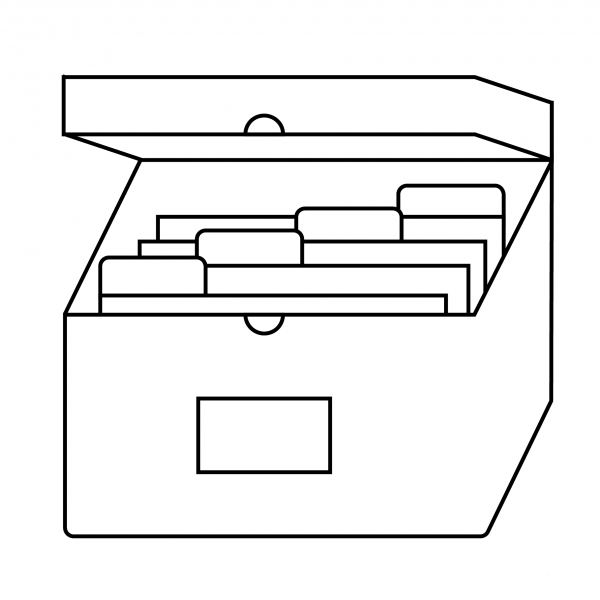Card File Box Emoji coloring page image