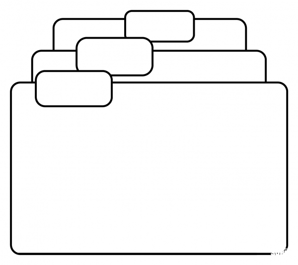 Card Index Dividers Emoji coloring page image