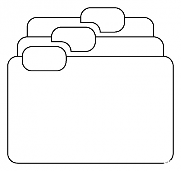Card Index Dividers Emoji coloring page image