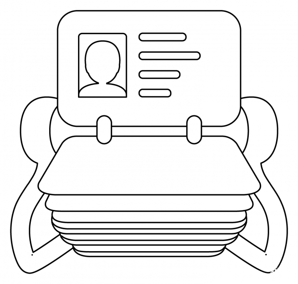 Card Index Emoji coloring page image