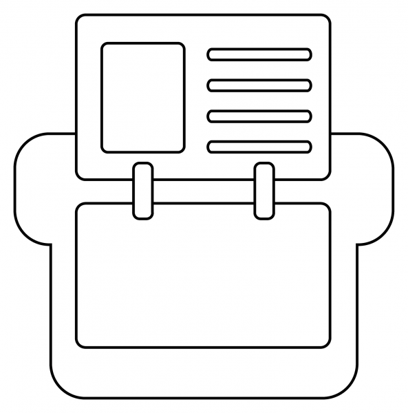 Card Index Emoji coloring page image