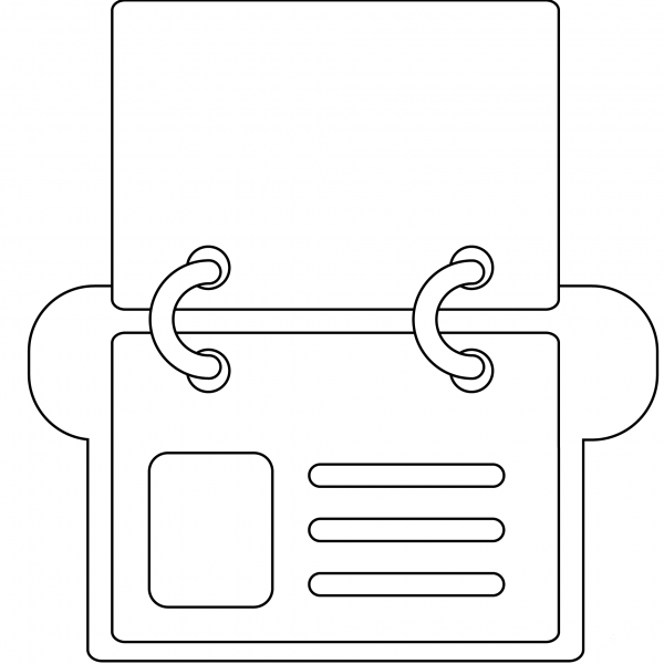 Card Index Emoji coloring page image