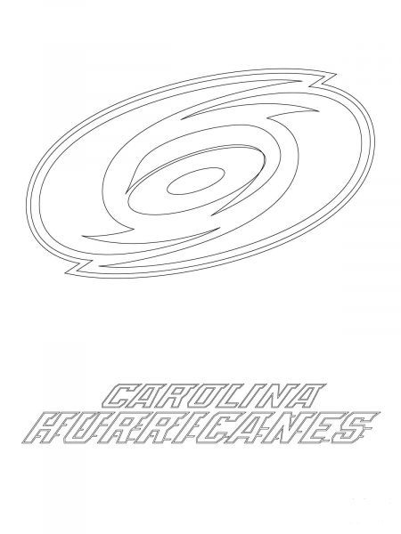 Carolina Hurricanes Logo coloring page image