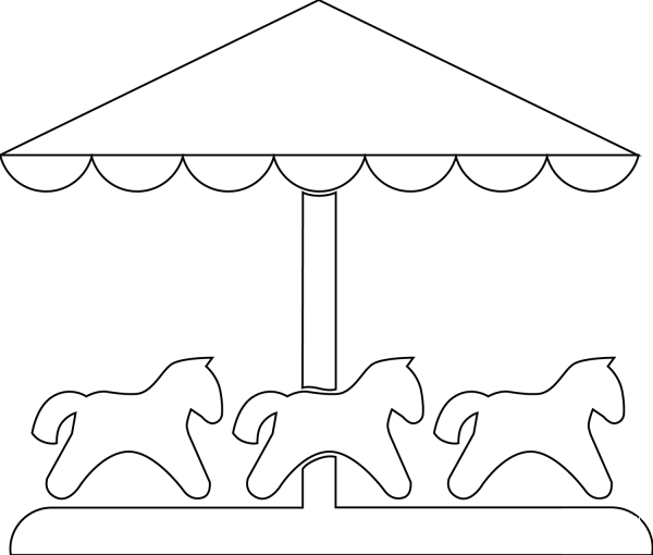 Carousel coloring page image