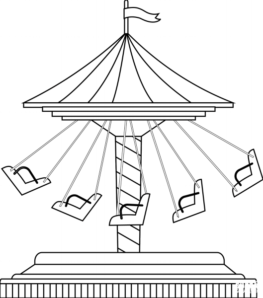 Carousel coloring page image