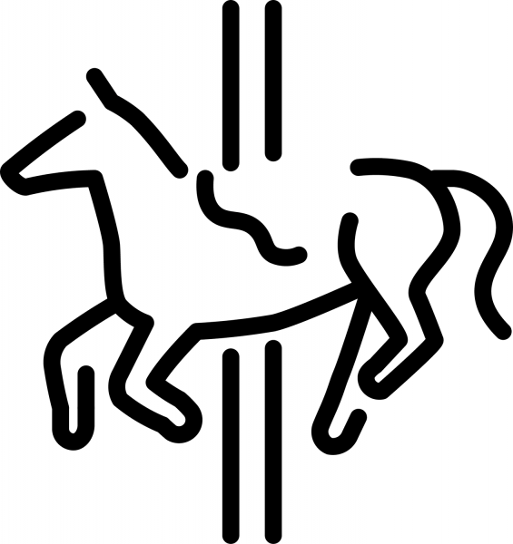 Carousel Horse coloring page image