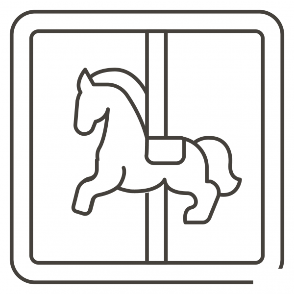Carousel Horse coloring page image
