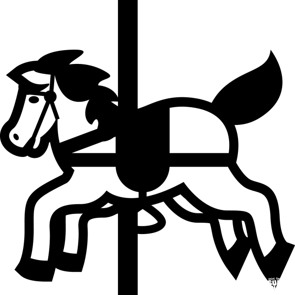 Carousel Horse coloring page image