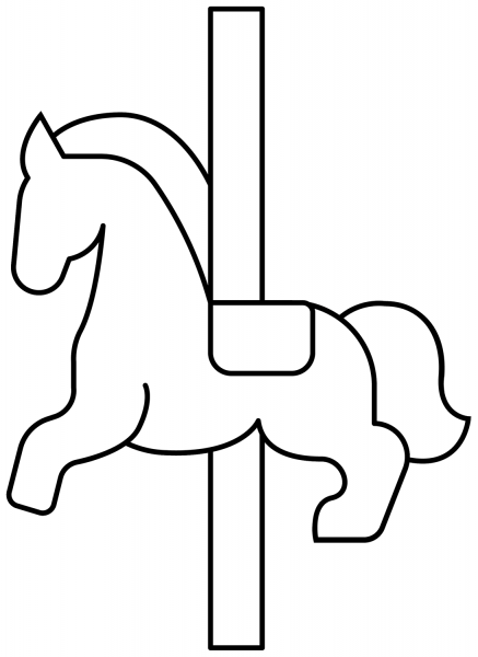Carousel Horse coloring page image