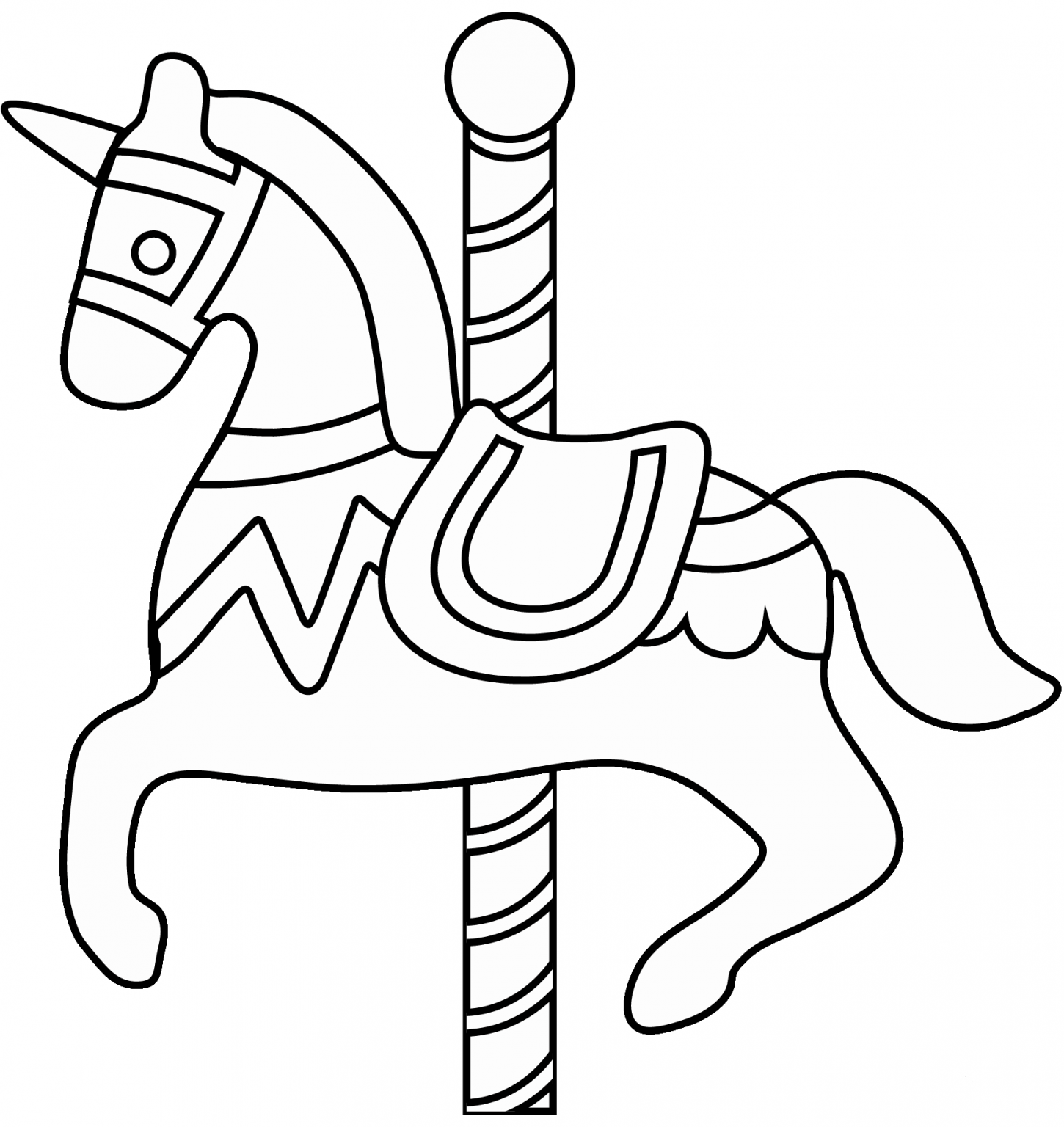 Carousel Horse Emoji coloring page - ColouringPages