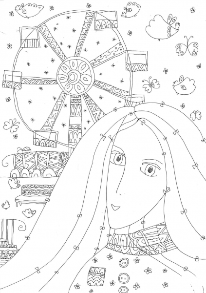 Carousel Mood coloring page image