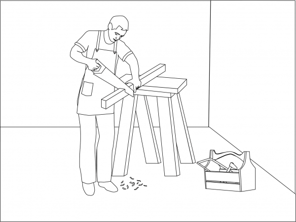 Carpenter coloring page image