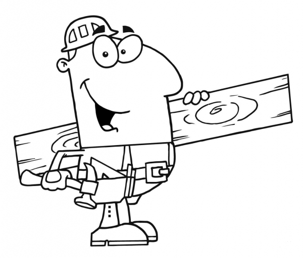Carpenter coloring page image
