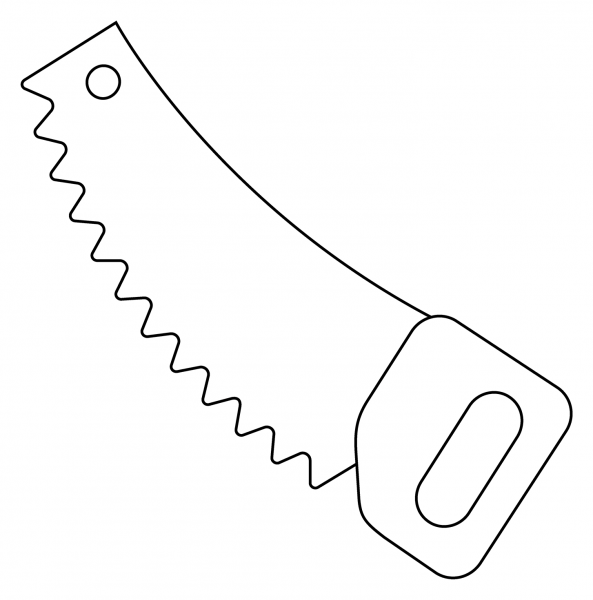 Carpentry Saw Emoji coloring page image