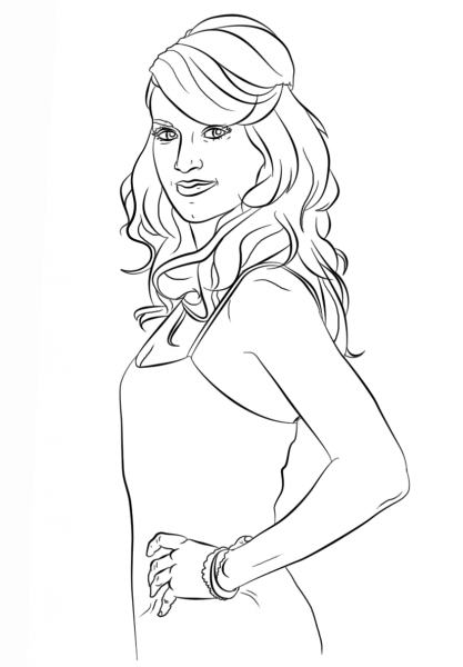 Carrie Underwood coloring page image