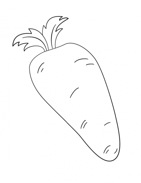 Carrot coloring page image