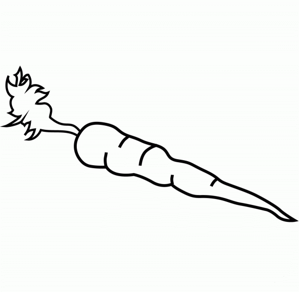Carrot coloring page image