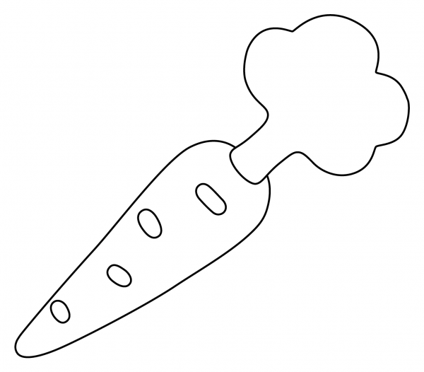 Carrot Emoji coloring page image
