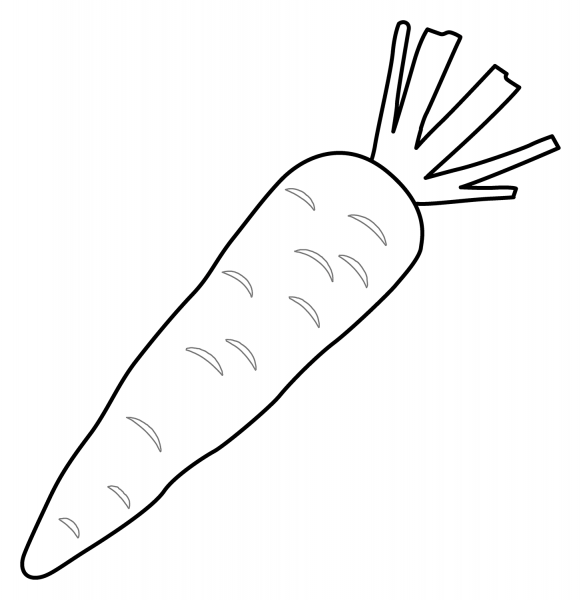 Carrot Emoji coloring page image
