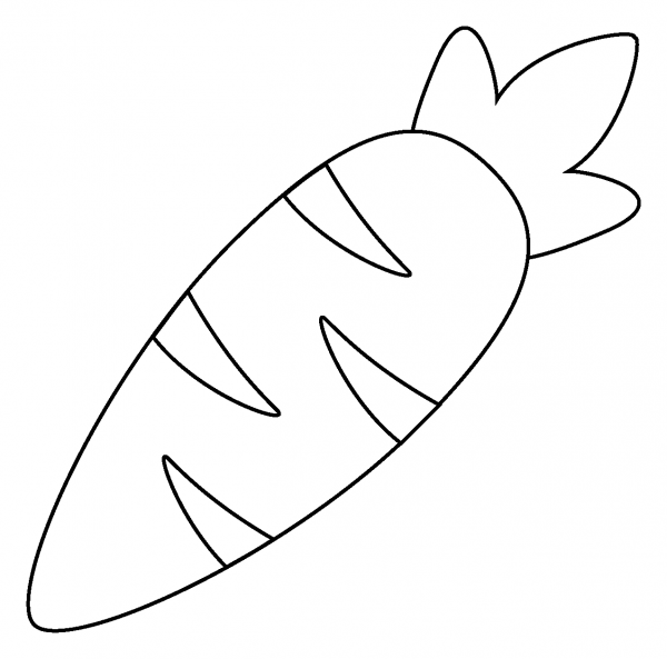 Carrot Emoji coloring page image