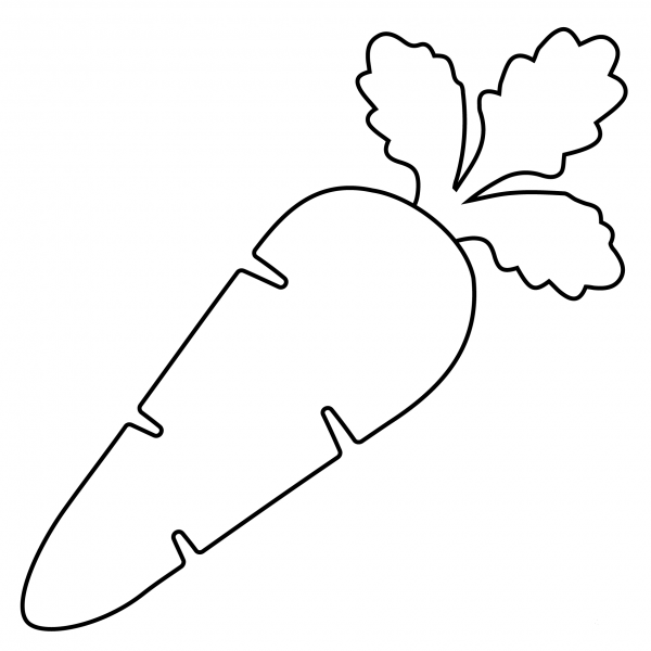 Carrot Emoji coloring page image