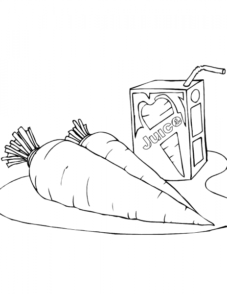 Carrot Juice coloring page image