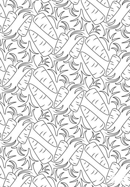 Carrot Pattern coloring page image