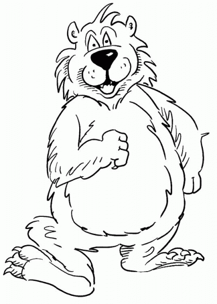 Cartoon Bear coloring page image
