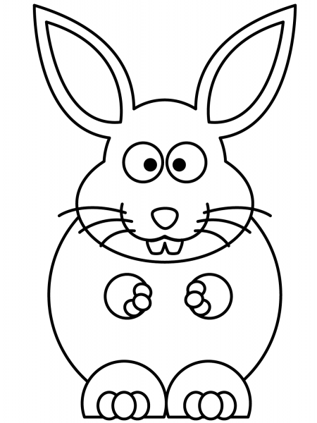 Cartoon Bunny coloring page image