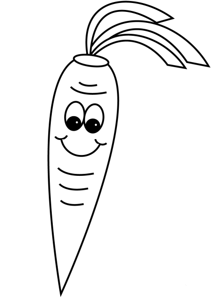 Cartoon Carrot coloring page image