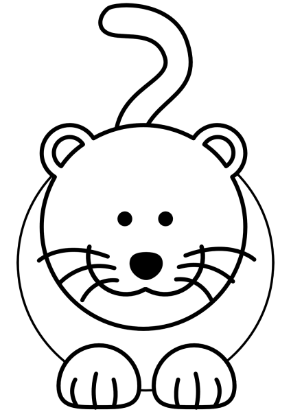 Cartoon Cat coloring page image