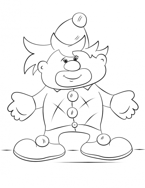 Cartoon Clown coloring page image