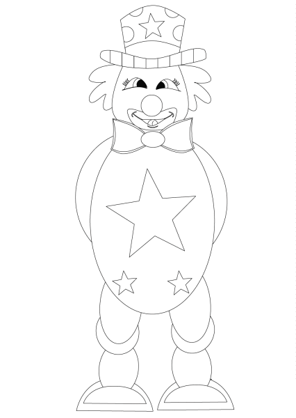 Cartoon Clown coloring page image