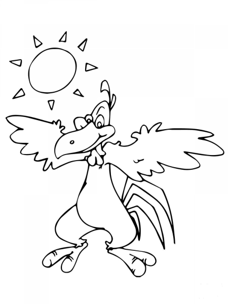 Cartoon Condor coloring page image