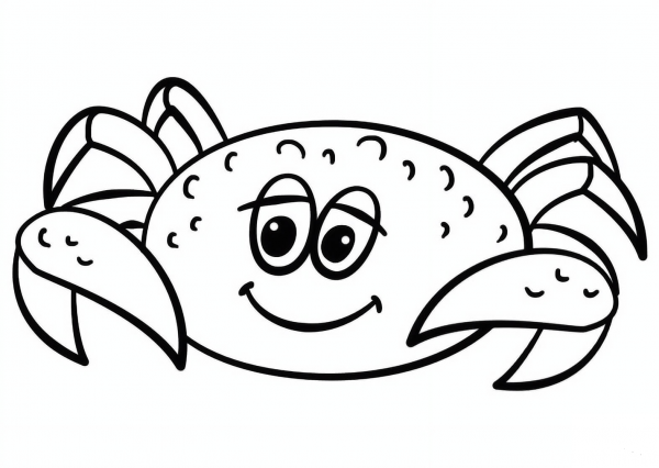 Cartoon Crab coloring page image