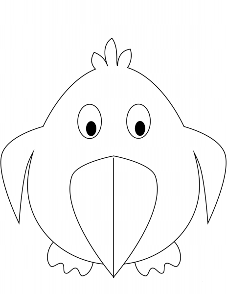 Cartoon Crow coloring page image