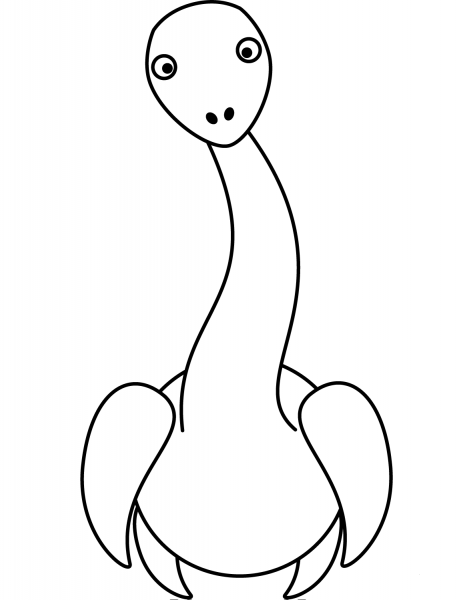 Cartoon Dinosaur coloring page image
