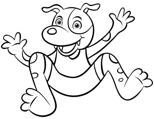 Cartoon Dog coloring page image