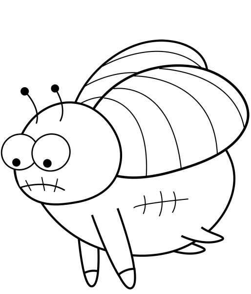 Cartoon Fly coloring page image