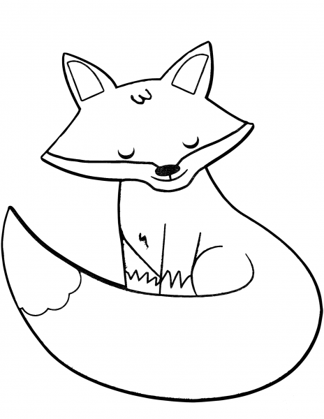Cartoon Fox coloring page image