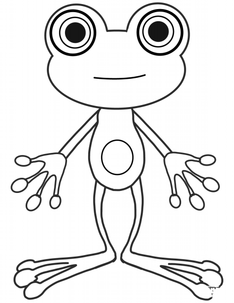 Cartoon Frog coloring page image