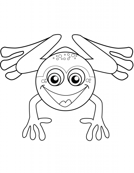 Cartoon Frog coloring page image