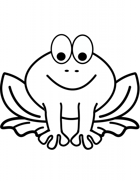 Cartoon Frog coloring page image