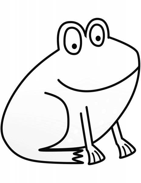 Cartoon Frog coloring page image
