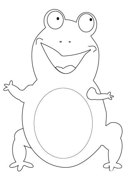 Cartoon Frog coloring page image