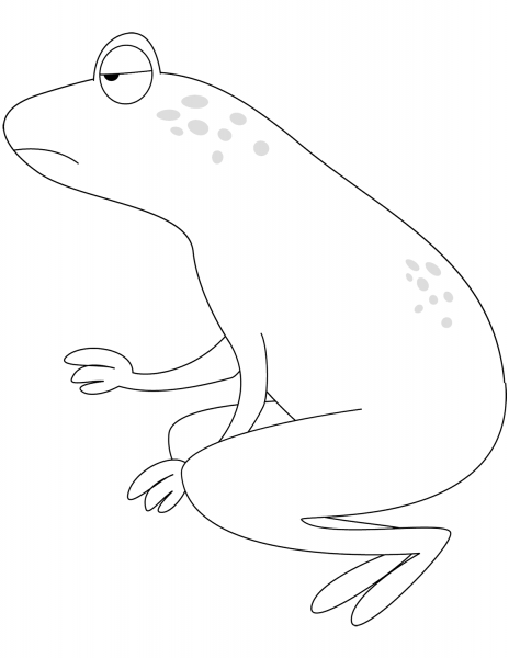 Cartoon Frog coloring page image