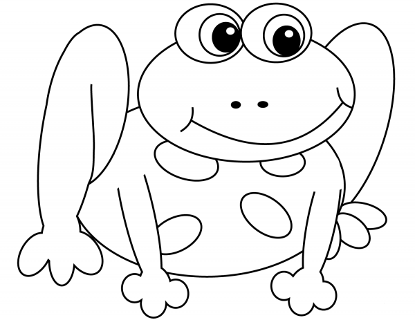Cartoon Frog coloring page image
