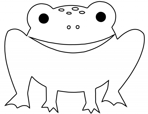 Cartoon Frog coloring page image
